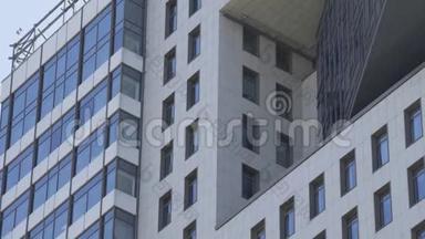 现代建筑在建筑建筑中的细节玻璃窗现代企业部门建筑业务